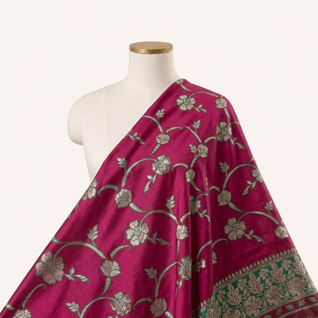 Floral Embroidery Georgette Fabric