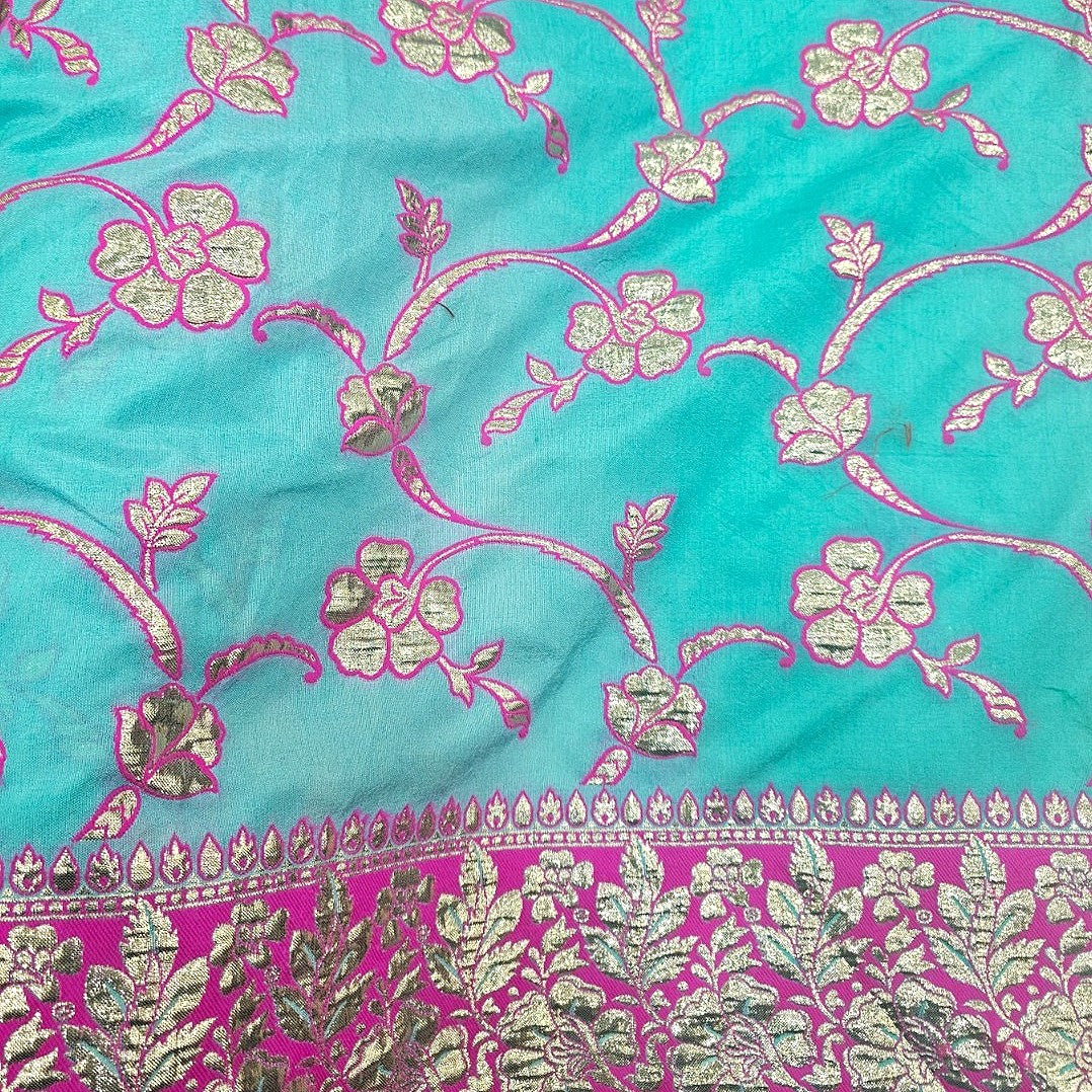 Floral Embroidery Georgette Fabric