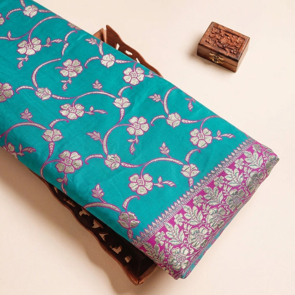 Floral Embroidery Georgette Fabric