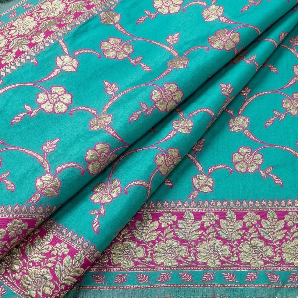 Floral Embroidery Georgette Fabric