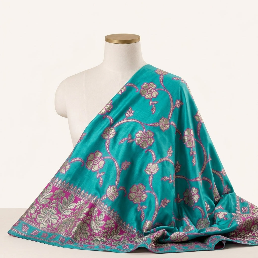 Floral Embroidery Georgette Fabric
