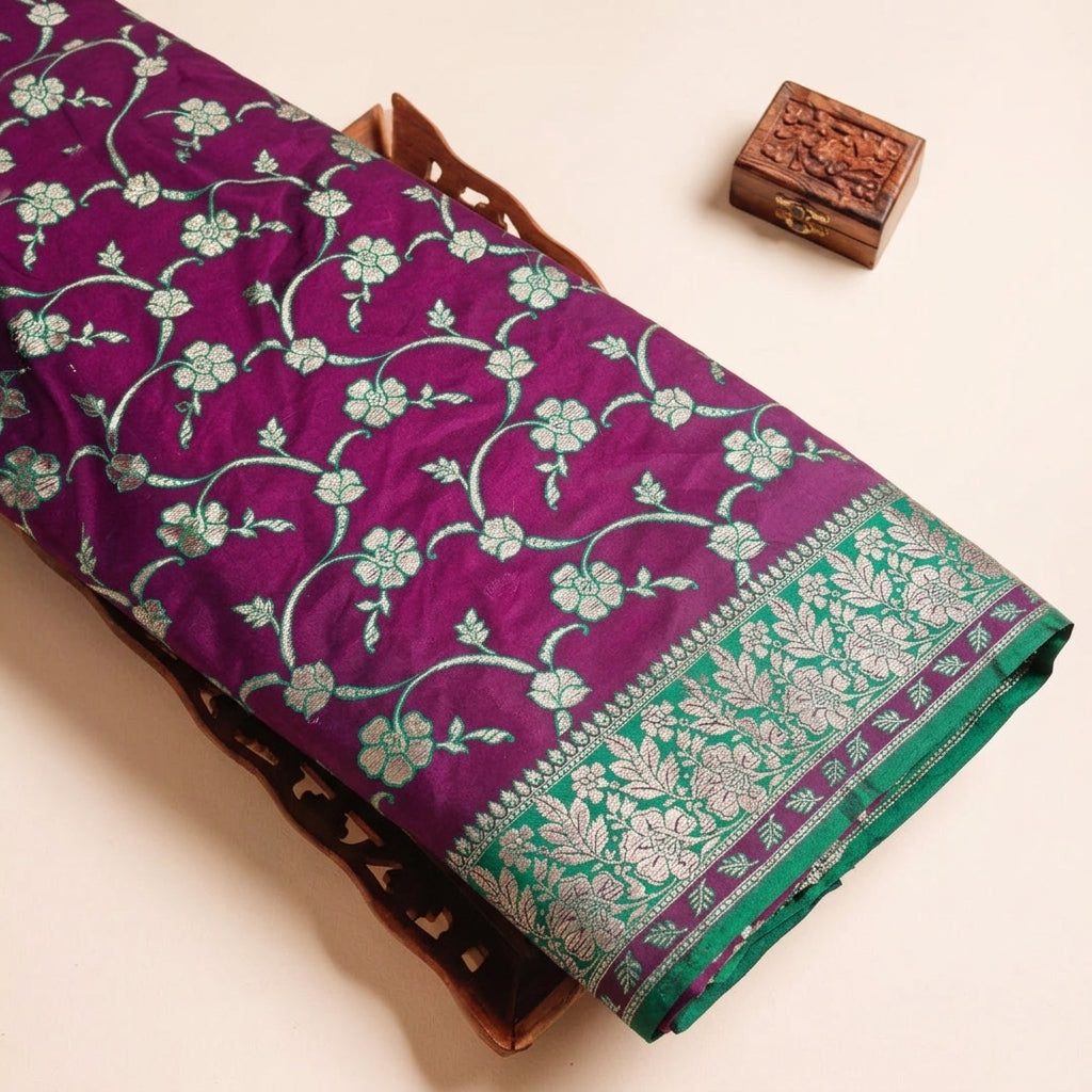 Floral Embroidery Georgette Fabric