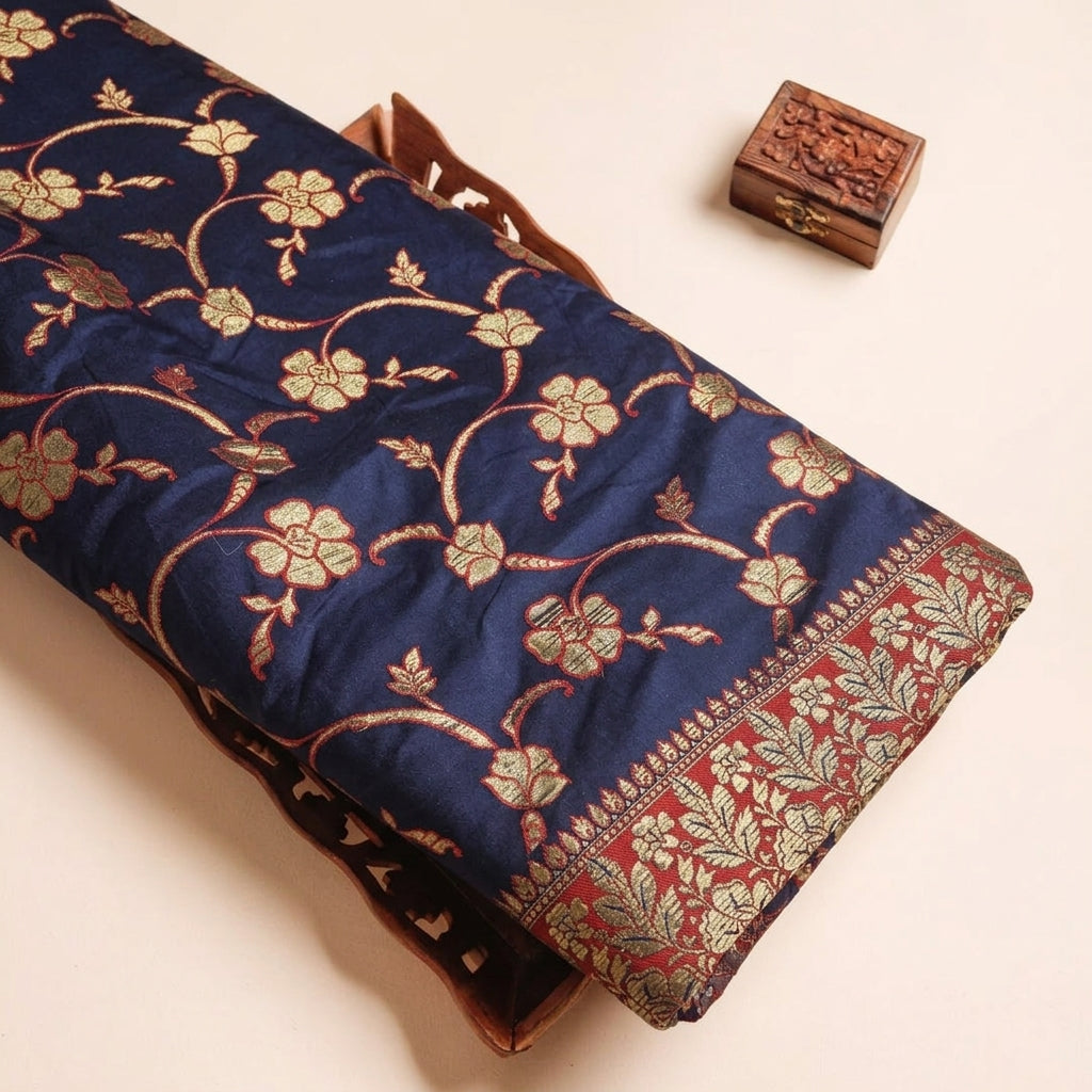 Floral Embroidery Georgette Fabric