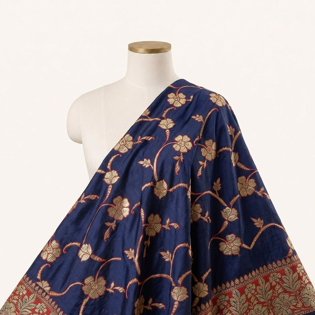 Floral Embroidery Georgette Fabric