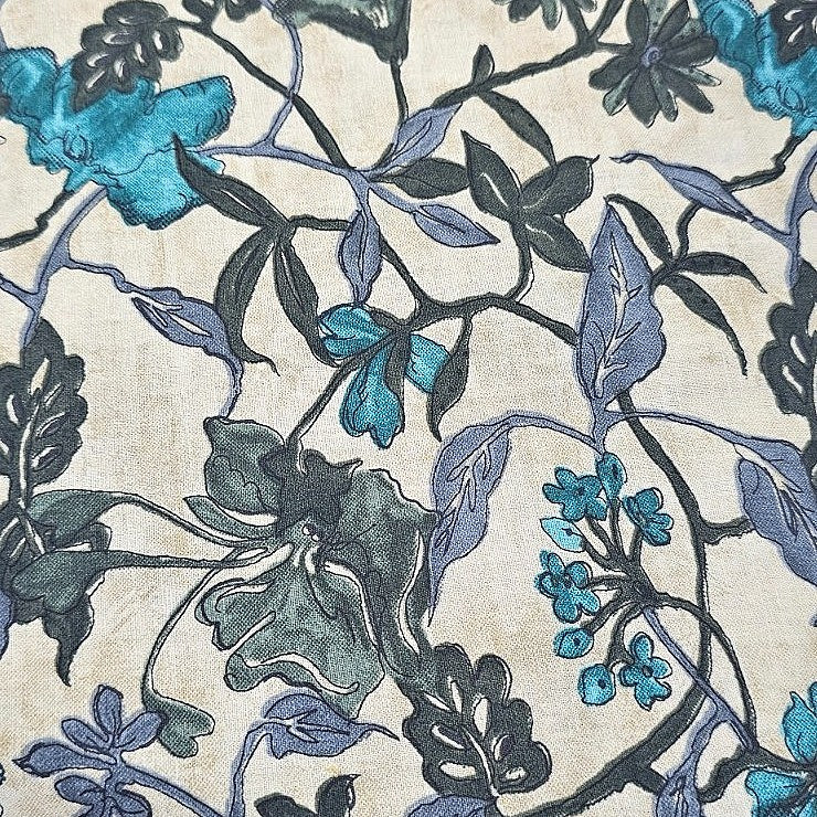 Floral Cotton Fabric - EC13952 - Flat fabric