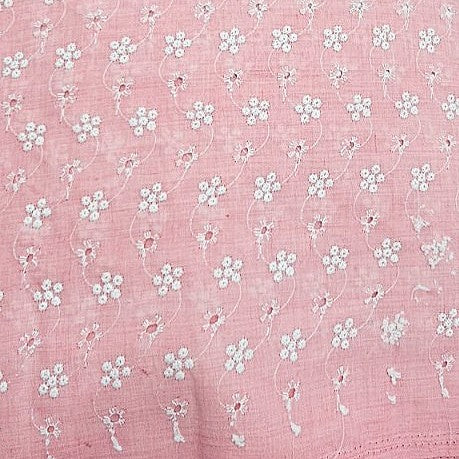 Embroidery Cotton Fabric - EC14235 - Flat fabric