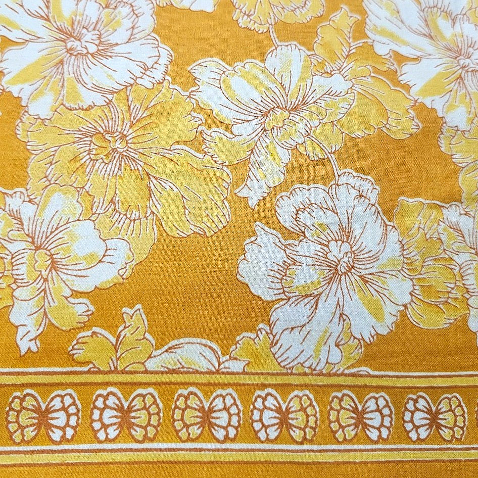 Floral Cotton Fabric - EC14317 - Flat fabric
