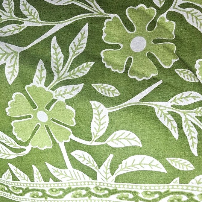 Floral Cotton Fabric - EC14324 - Flat fabric
