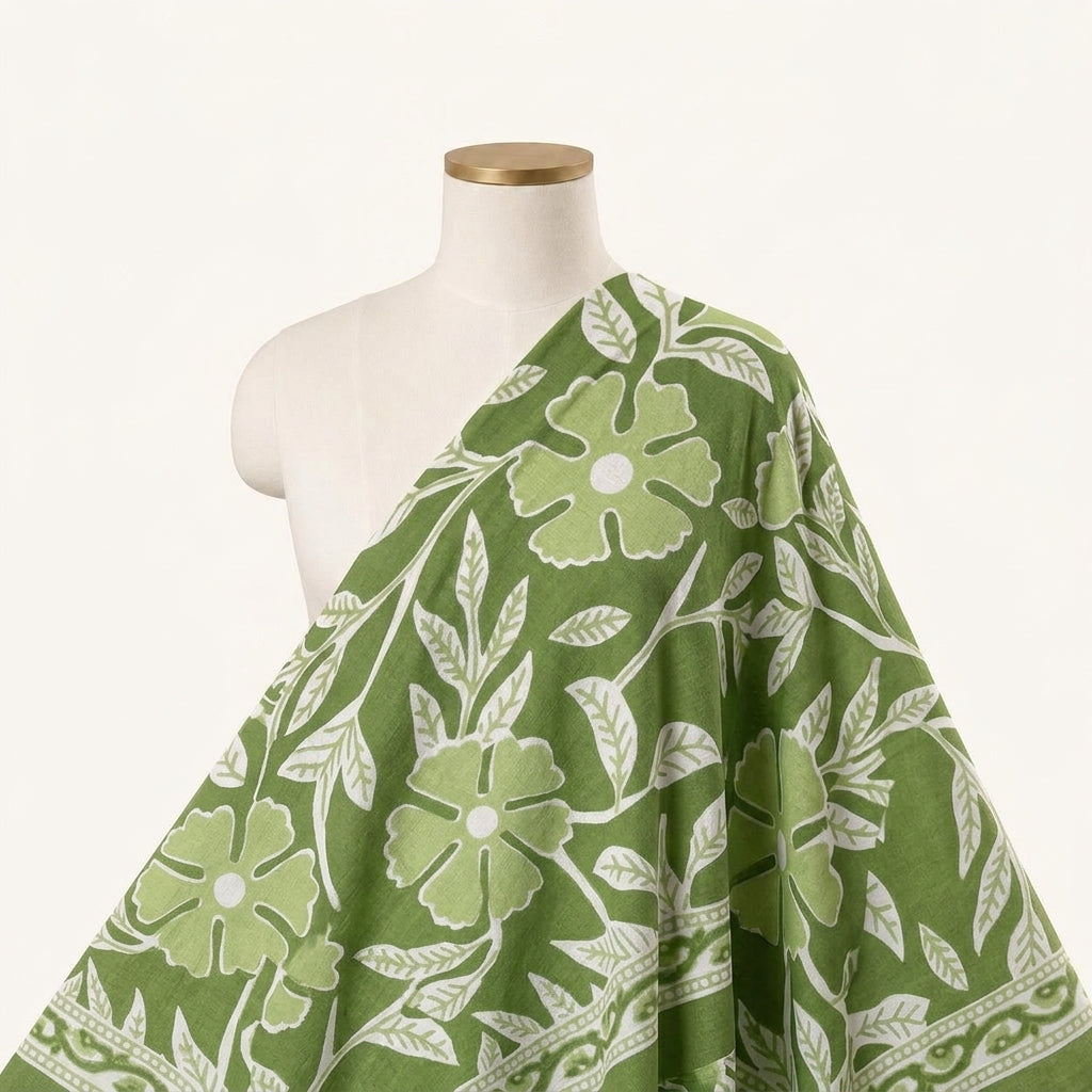 Floral Cotton Fabric - EC14324 - saree_drape
