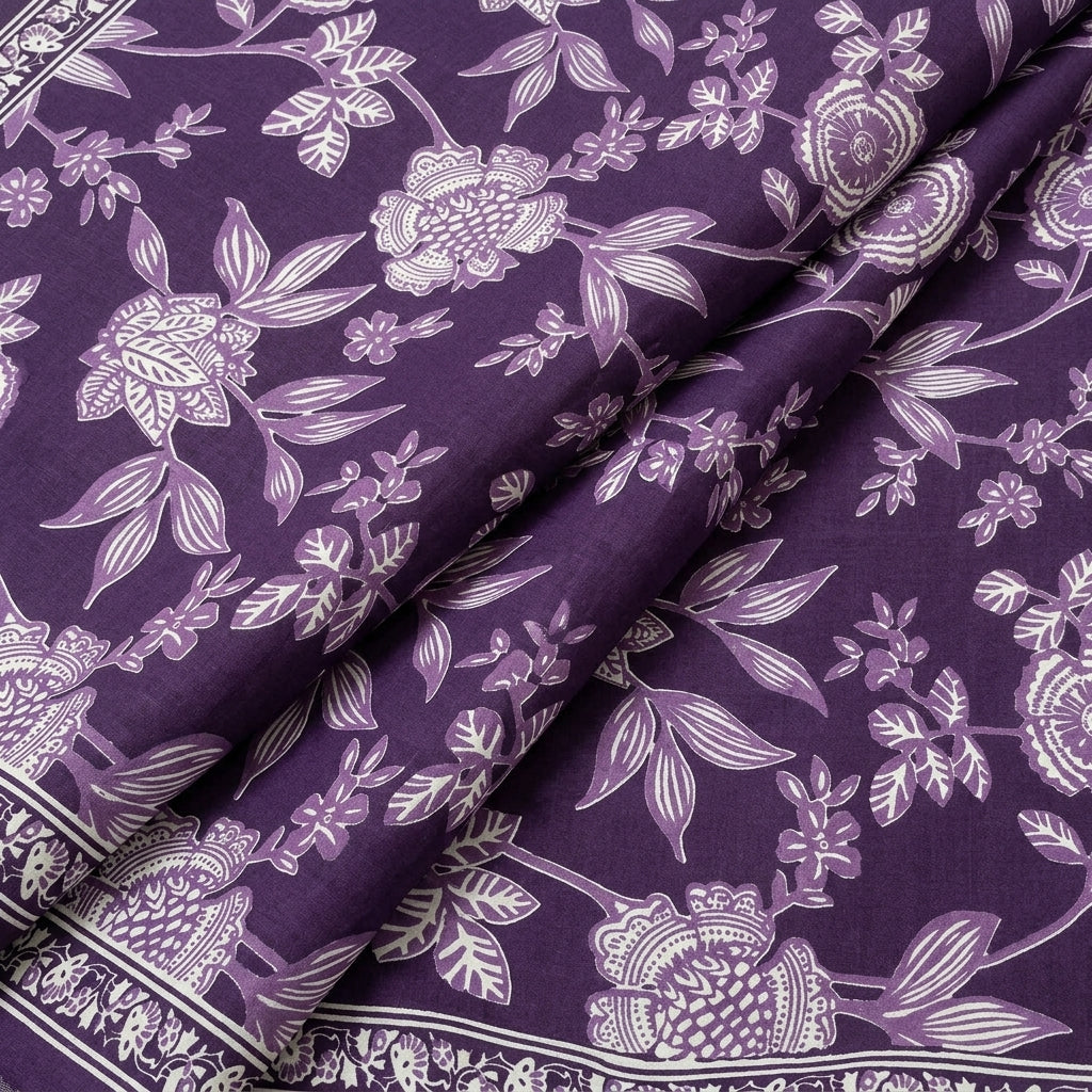 Floral Cotton Fabric - EC14327 - folds
