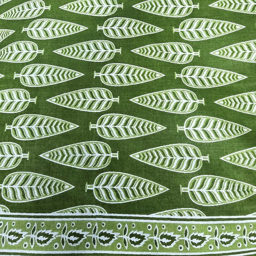 Leaf Cotton Fabric - EC14329 - Flat fabric