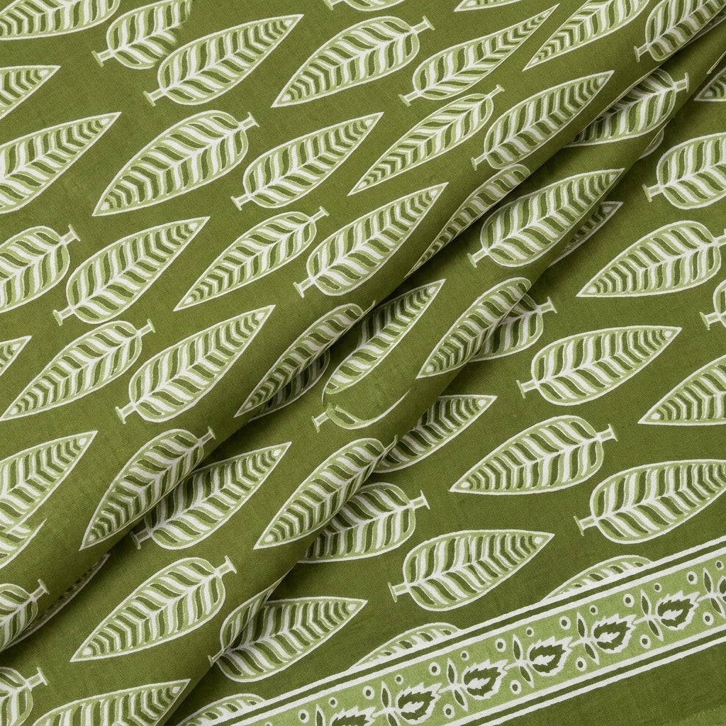 Leaf Cotton Fabric - EC14329 - folds