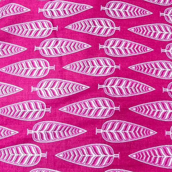 Leaf Cotton Fabric - EC14332 - Flat fabric
