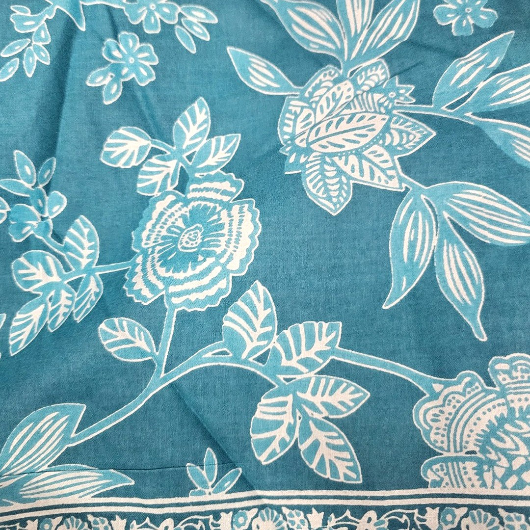 Floral Cotton Fabric - EC14348 - Flat fabric