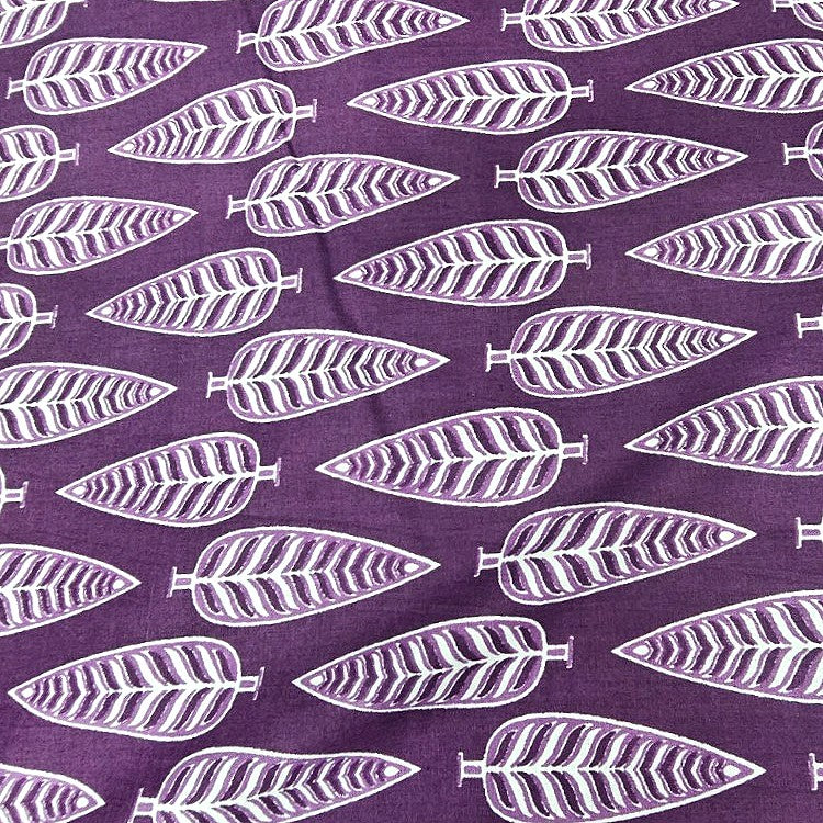 Leaf Cotton Fabric - EC14351 - Flat fabric