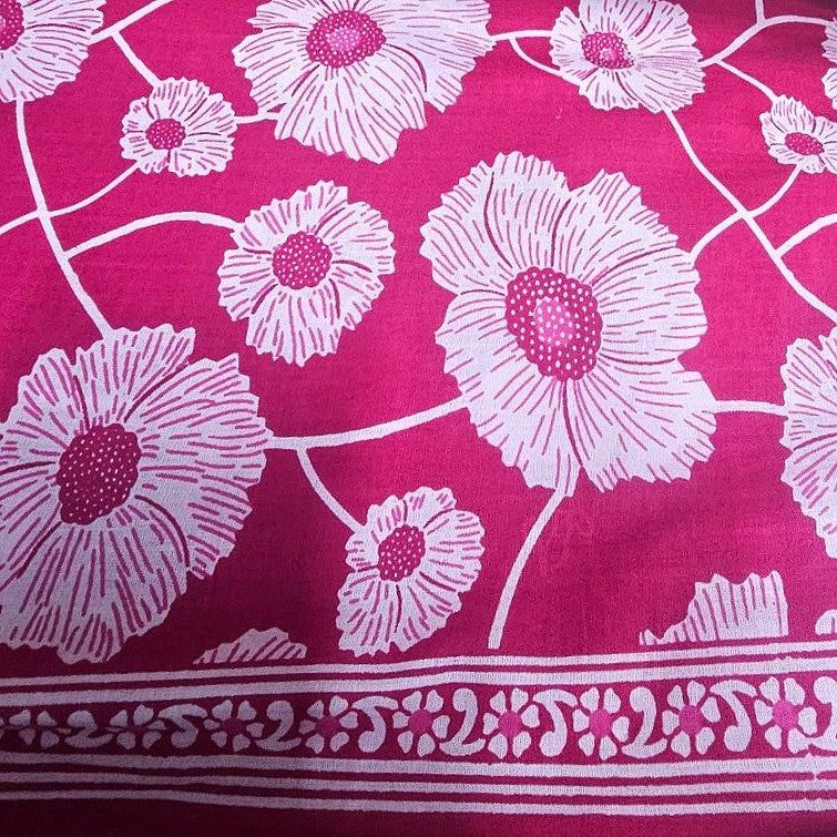 Floral Cotton Fabric - EC14353 - Flat fabric