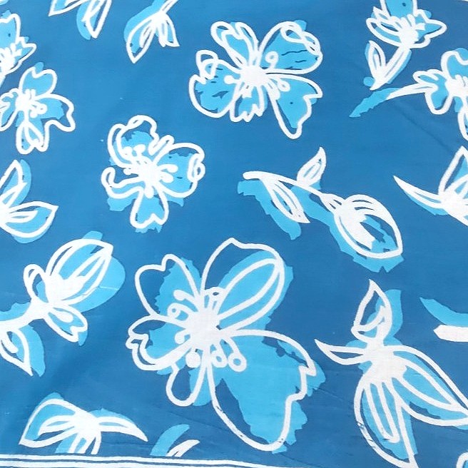 Floral Cotton Fabric - EC14359 - Flat fabric