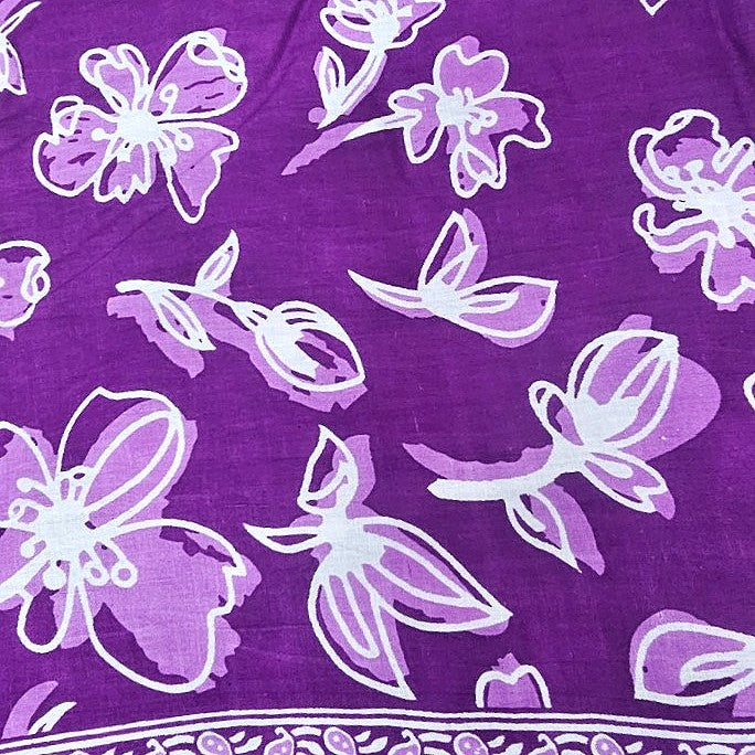 Floral Cotton Fabric - EC14364 - Flat fabric