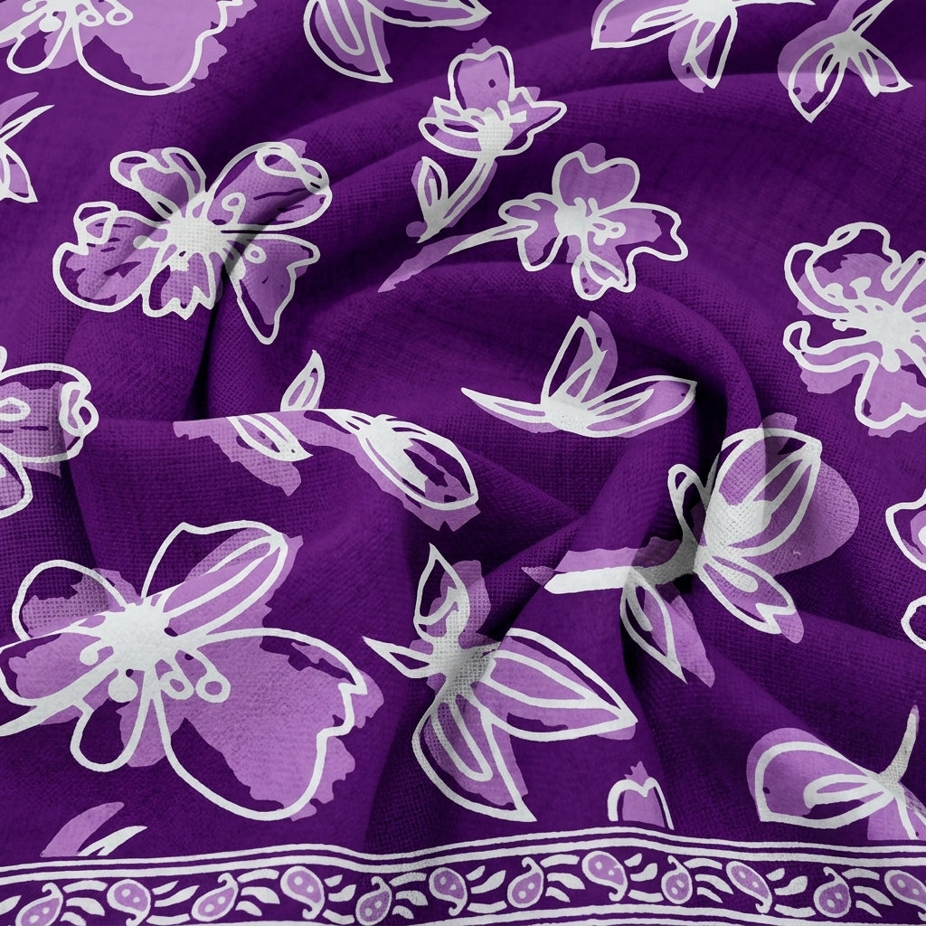 Floral Cotton Fabric - EC14364 - Swirl