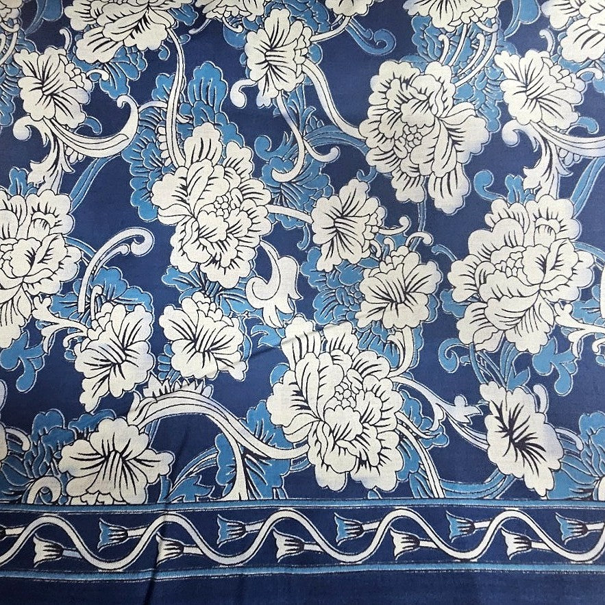 Floral Cotton Fabric - EC14365 - Flat fabric