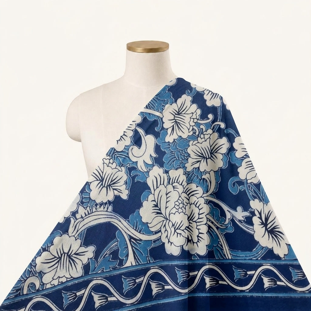 Floral Cotton Fabric - EC14365 - saree_drape