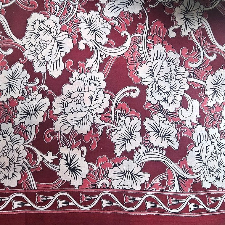 Floral Cotton Fabric - EC14366 - Flat fabric