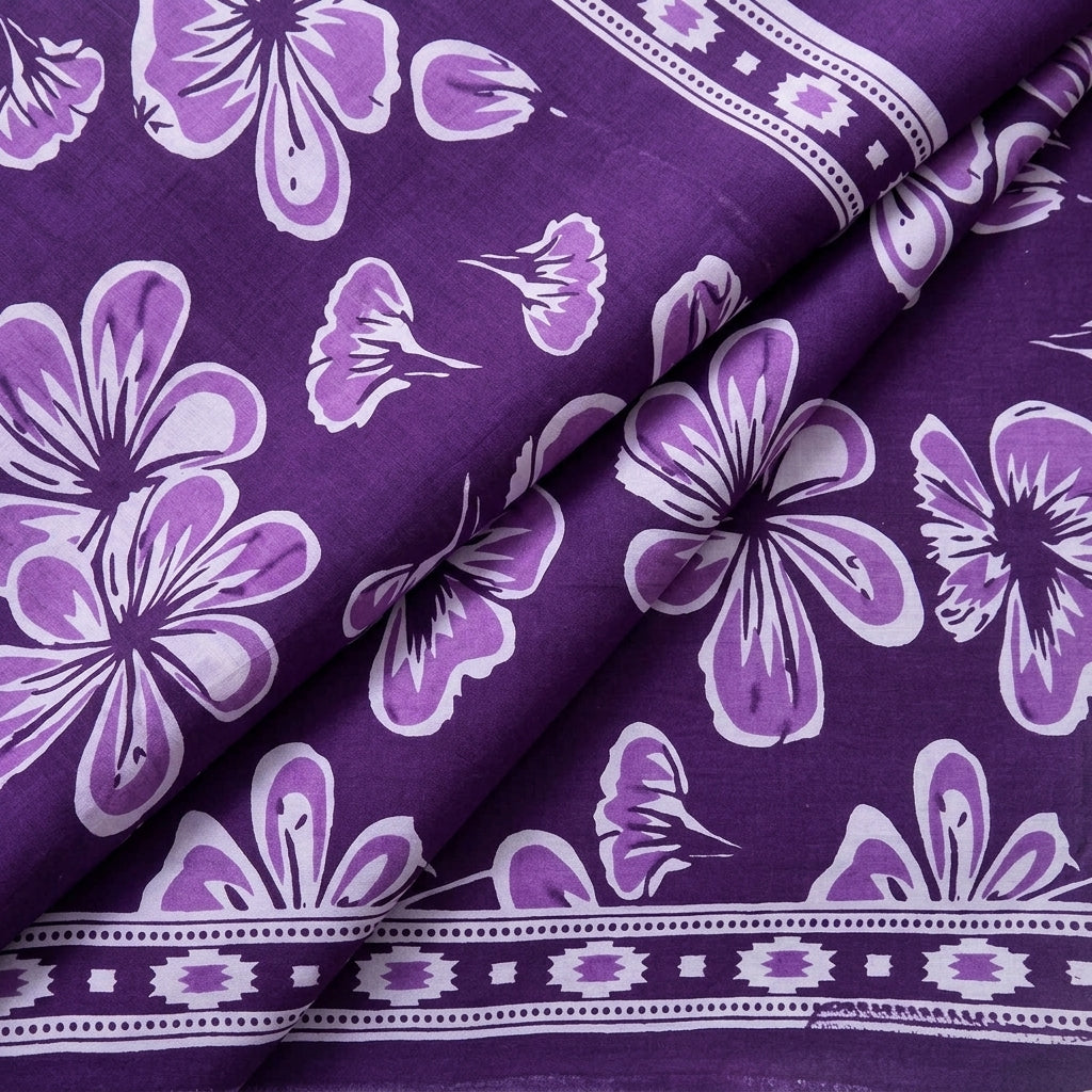 Floral Cotton Fabric - EC14370 - folds