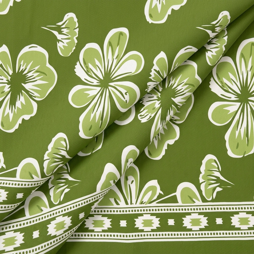 Floral Cotton Fabric - EC14371 - folds
