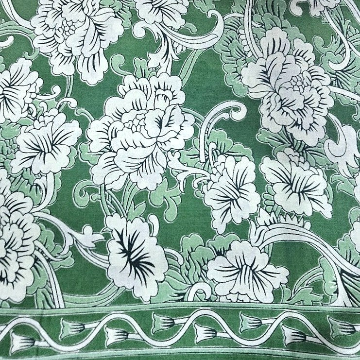 Floral Cotton Fabric - EC14373 - Flat fabric