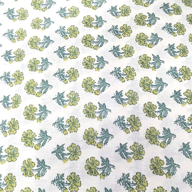 Floral Cotton Fabric - EC14379 - Flat fabric