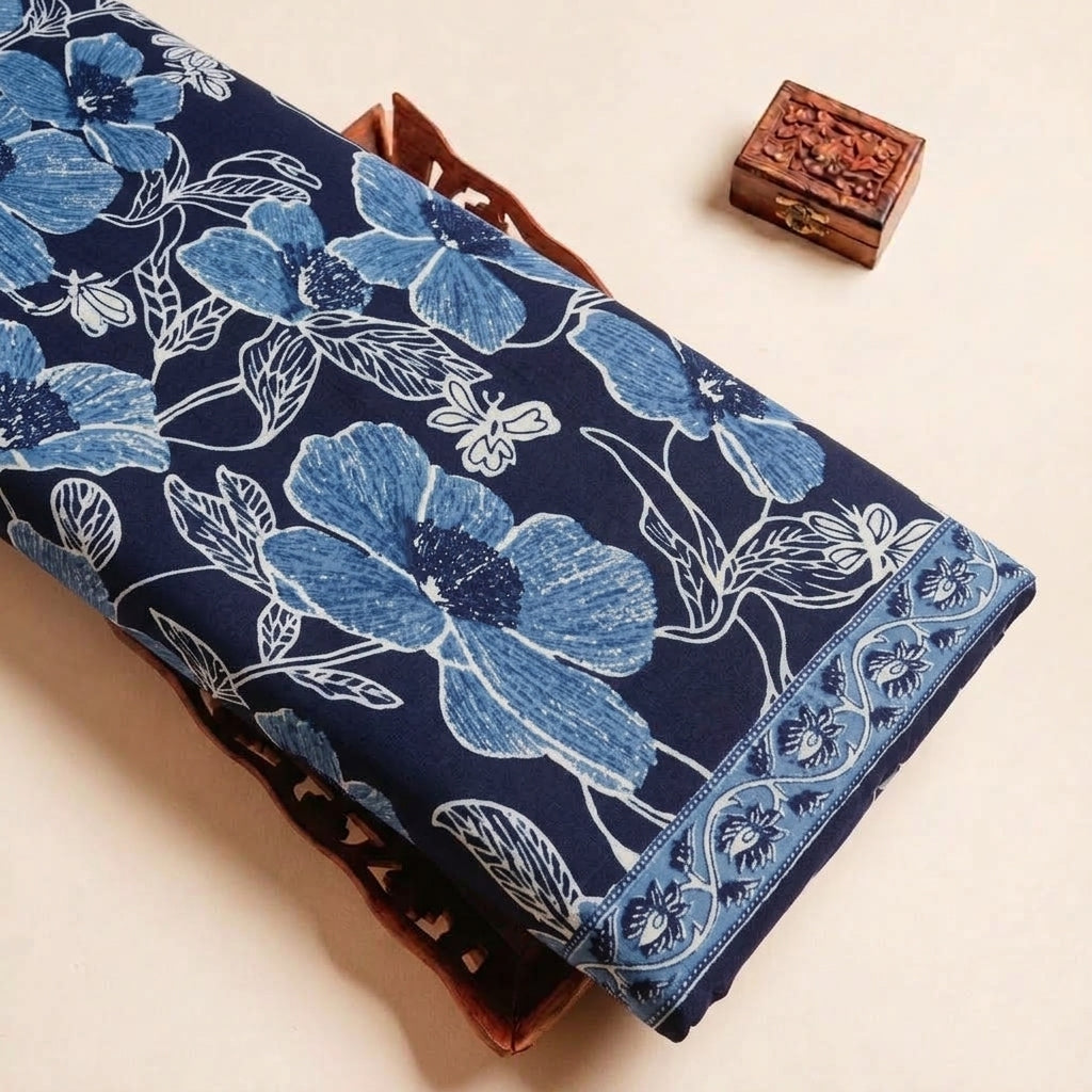 Floral Cotton Fabric - EC14383 - tray_4