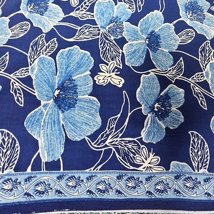 Floral Cotton Fabric - EC14384 - Flat fabric