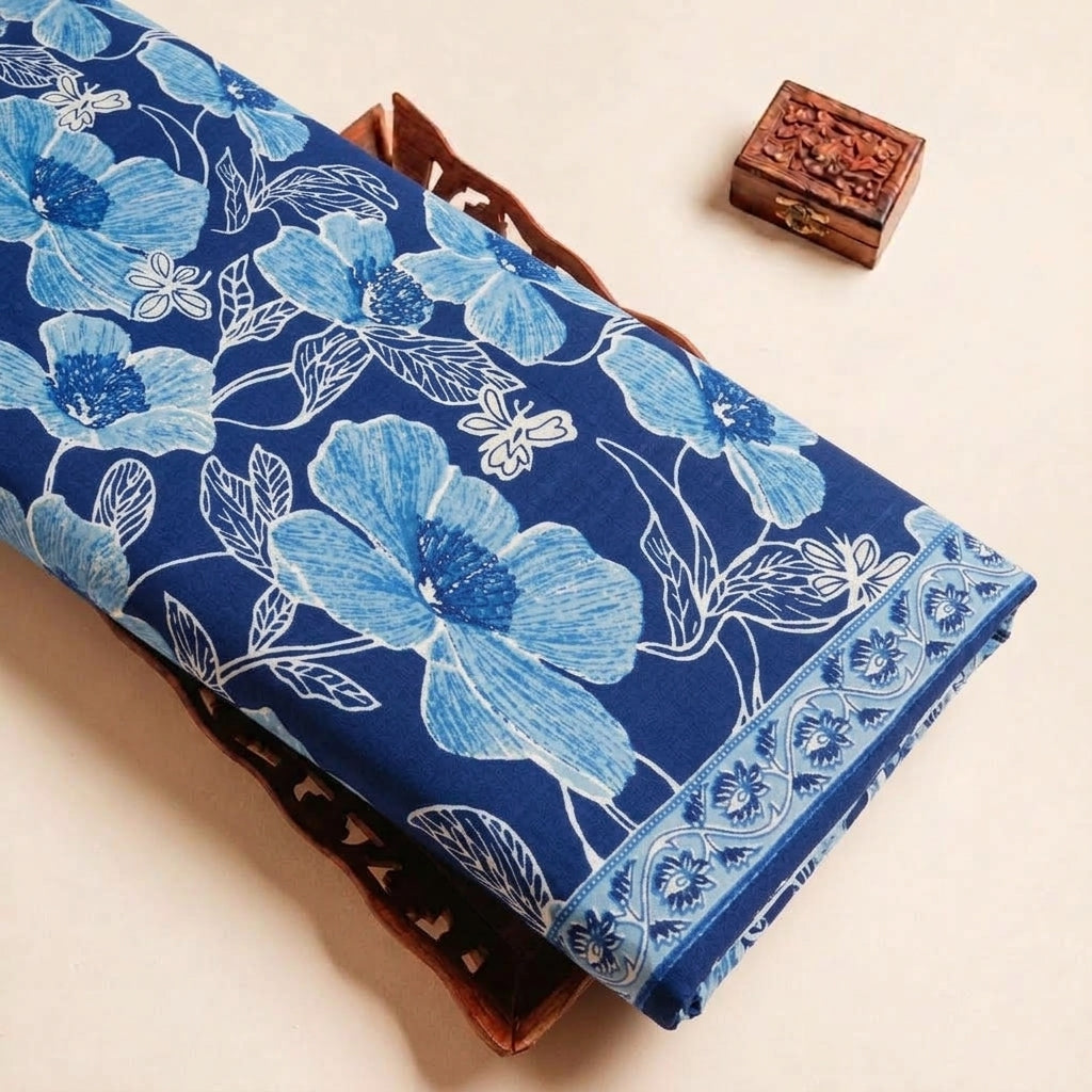 Floral Cotton Fabric - EC14384 - tray_4
