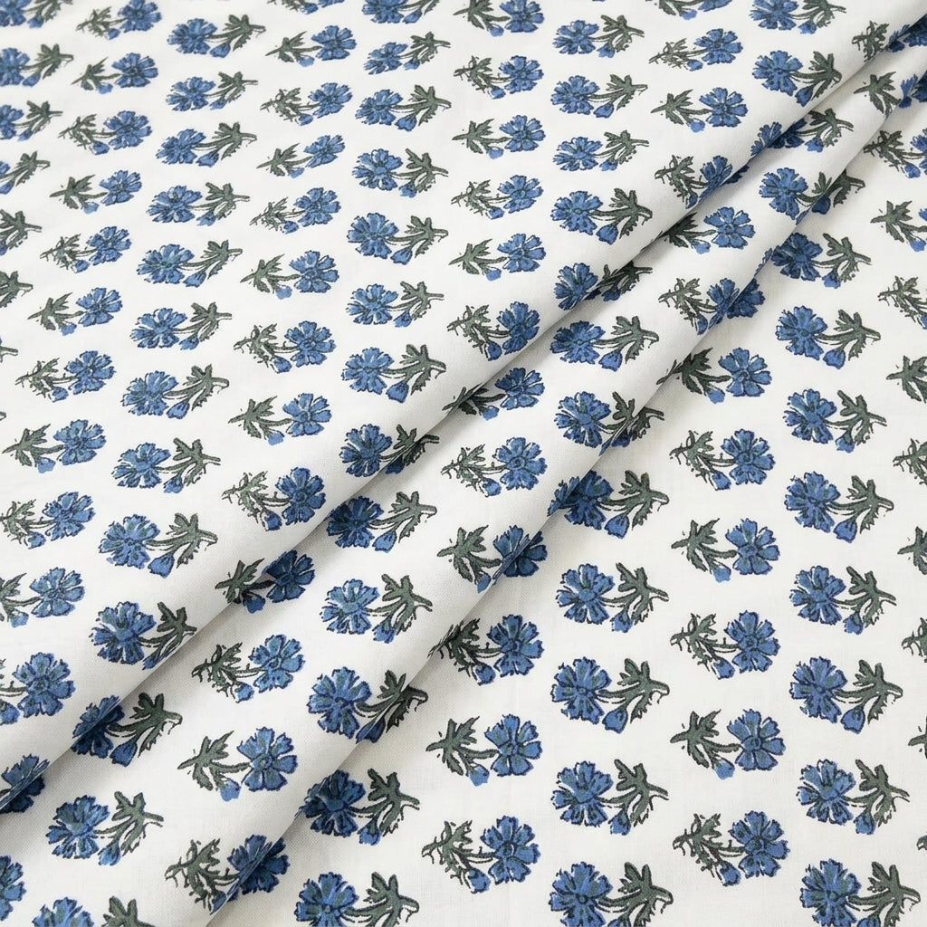 Floral Cotton Fabric - EC14385 - folds