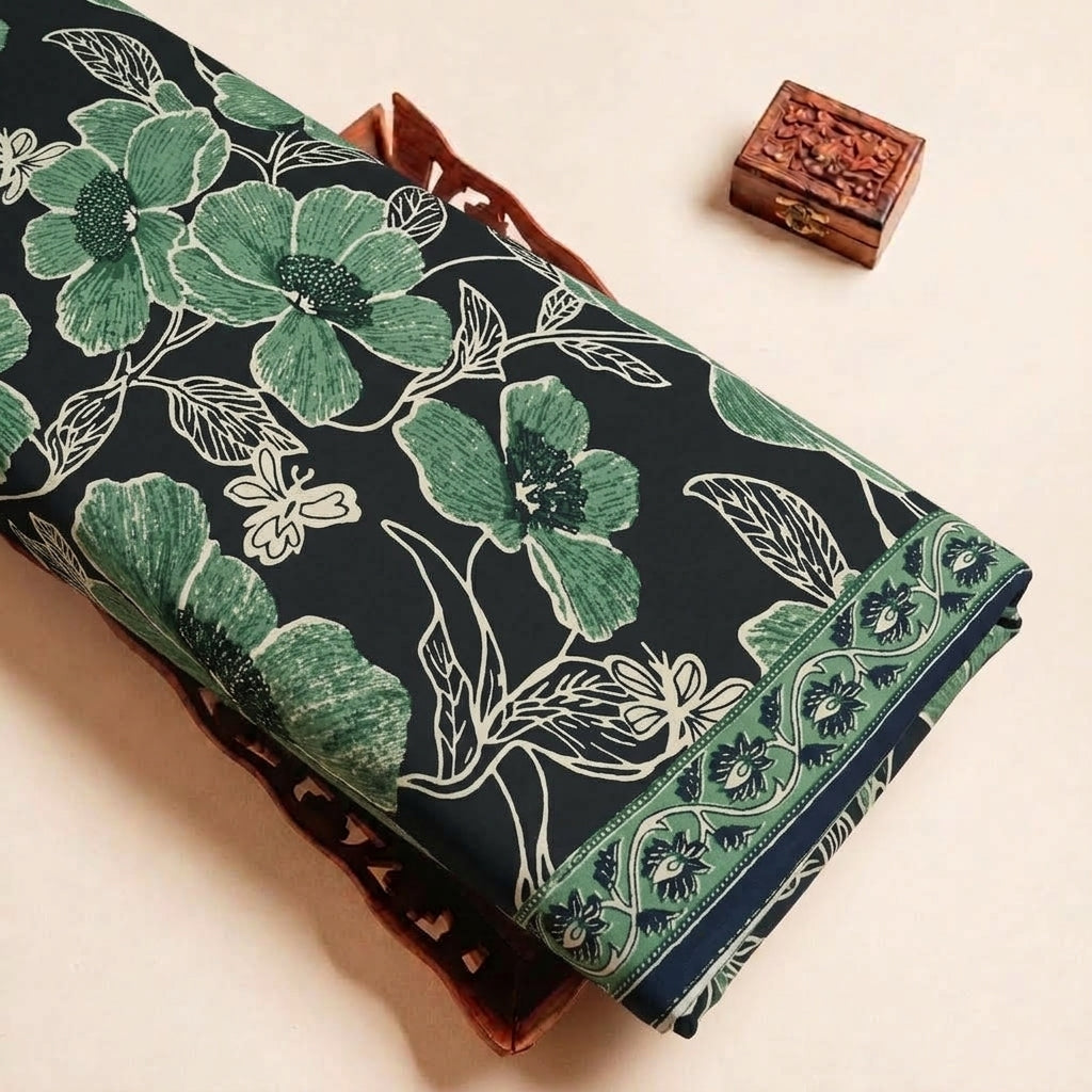 Floral Cotton Fabric - EC14387 - tray_4