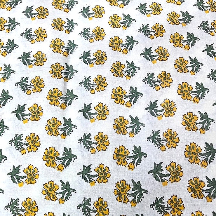 Floral Cotton Fabric - EC14388 - Flat fabric