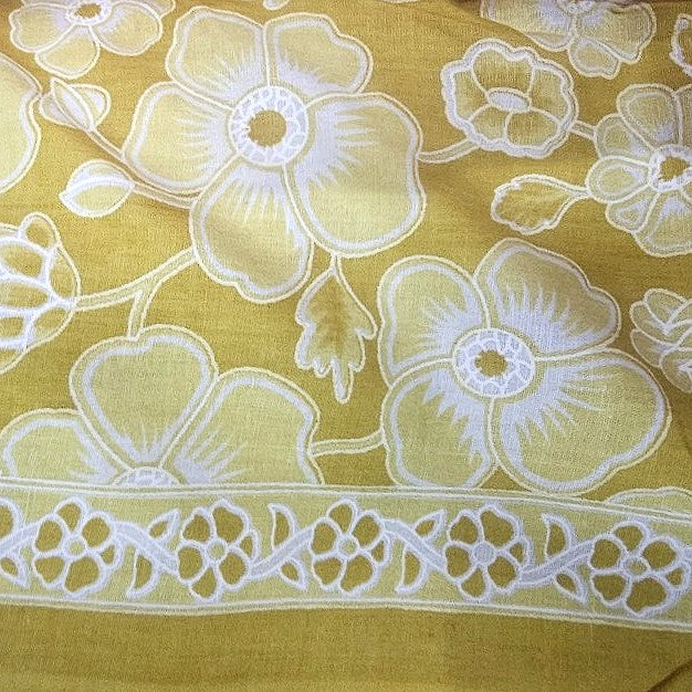 Floral Cotton Fabric - EC14406 - Flat fabric