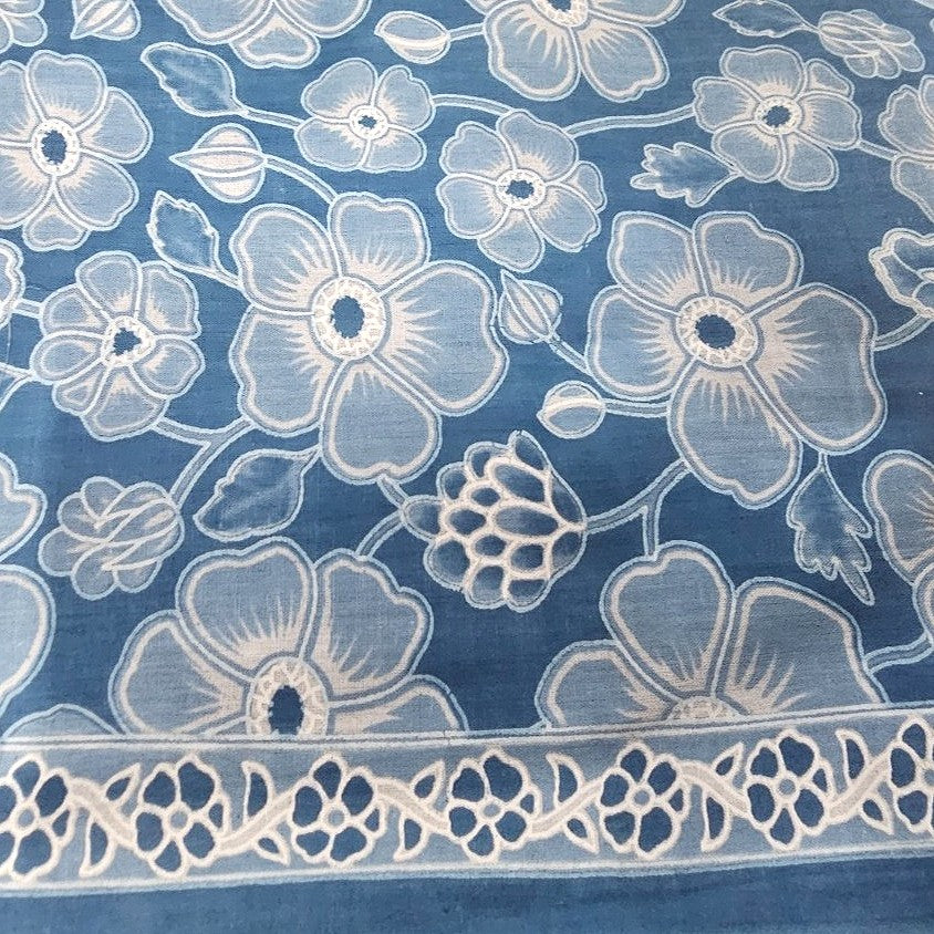 Floral Cotton Fabric - EC14407 - Flat fabric