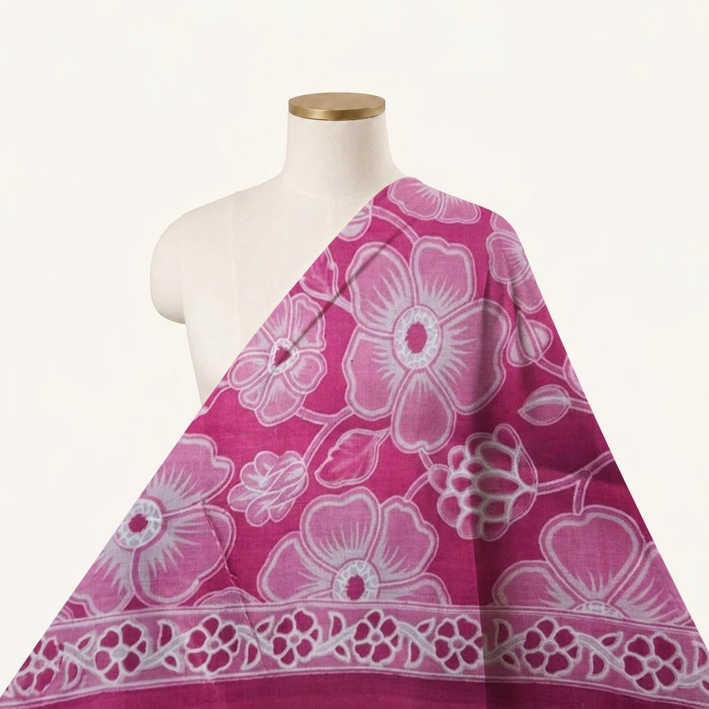 Floral Cotton Fabric - EC14408 - saree_drape