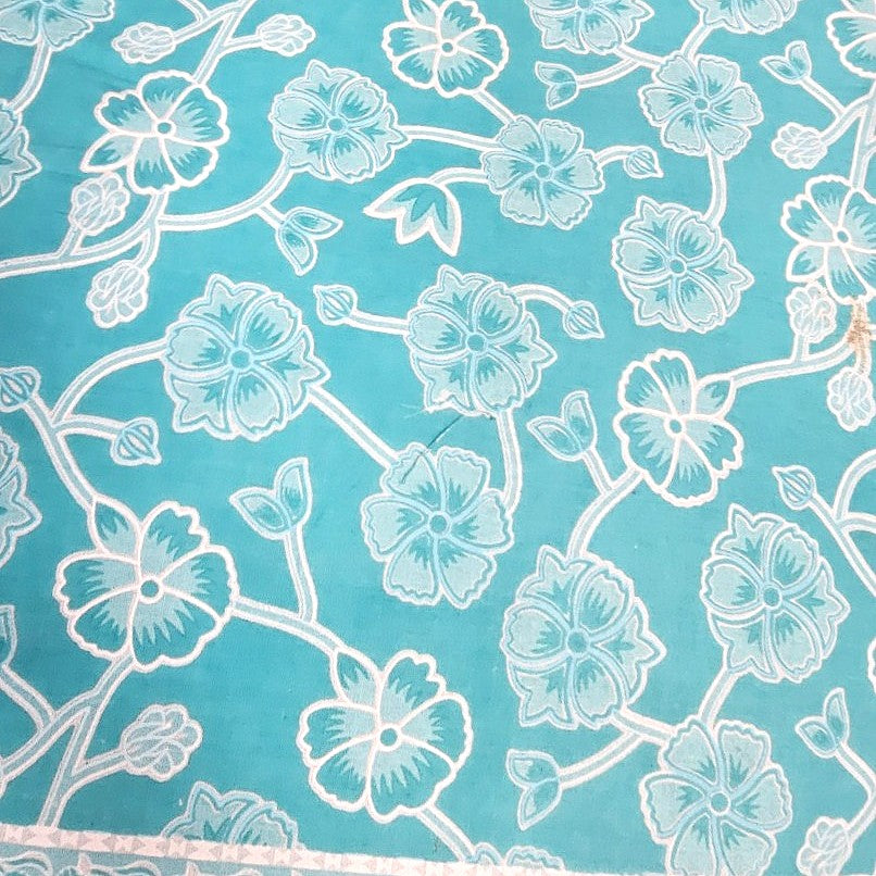 Floral Cotton Fabric - EC14409 - Flat fabric