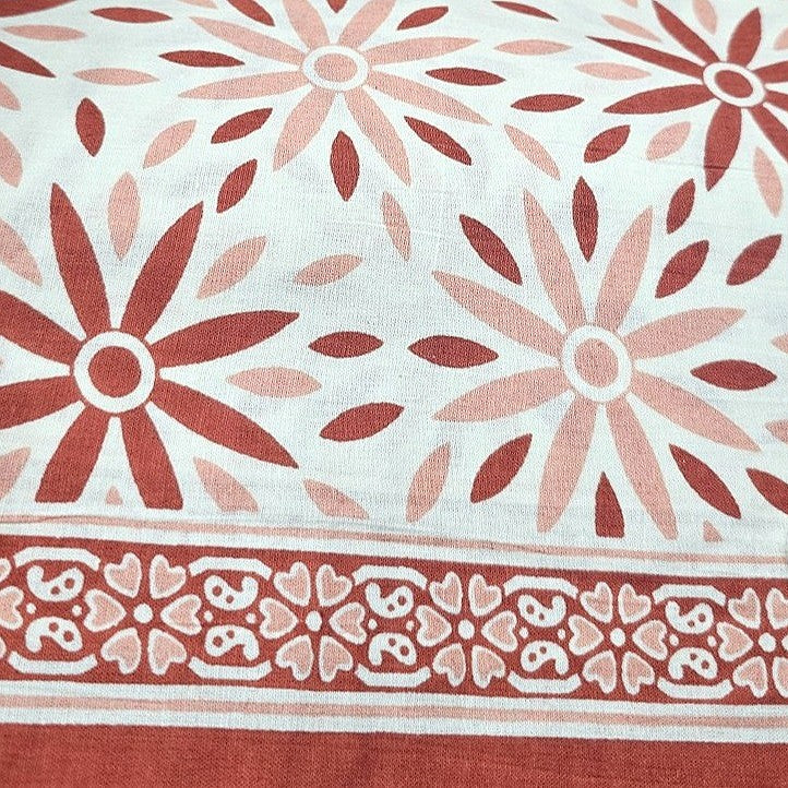 Floral Cotton Fabric - EC14746 - Flat fabric