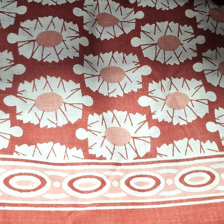 Floral Cotton Fabric - EC14748 - Flat fabric