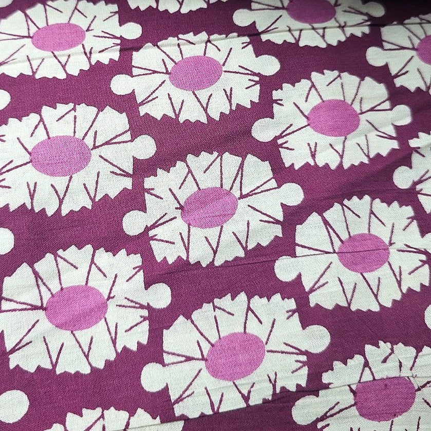 Floral Cotton Fabric - EC14750 - Flat fabric