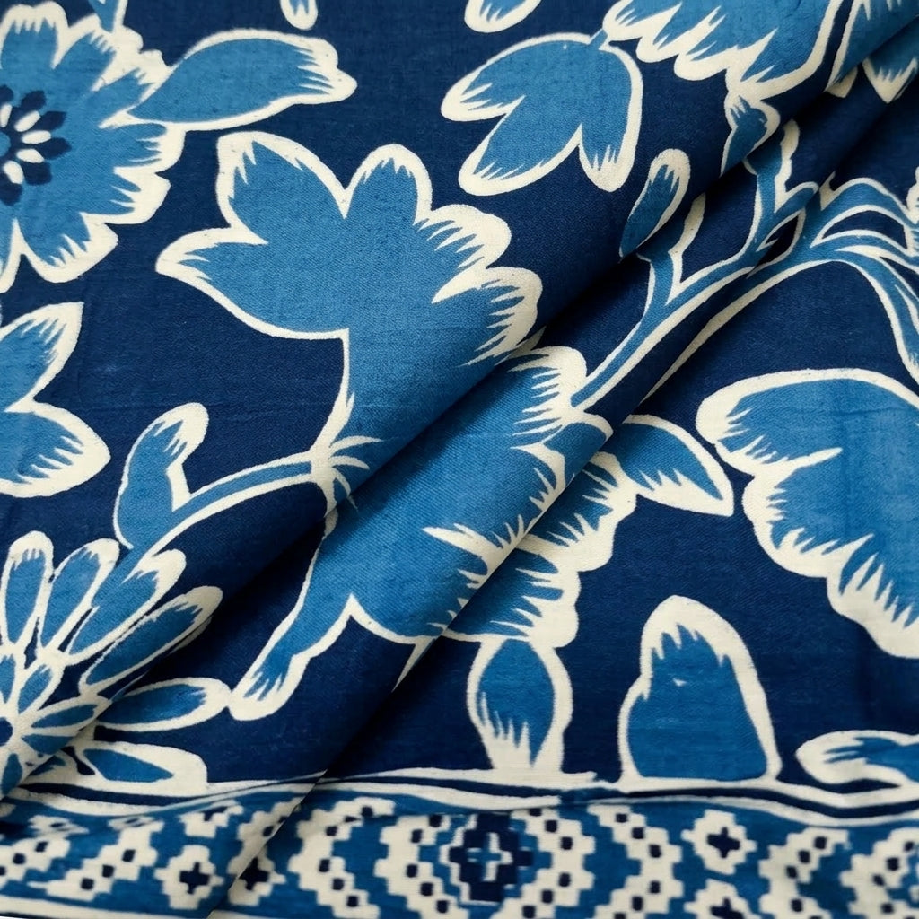 Floral Cotton Fabric - EC14765 - folds