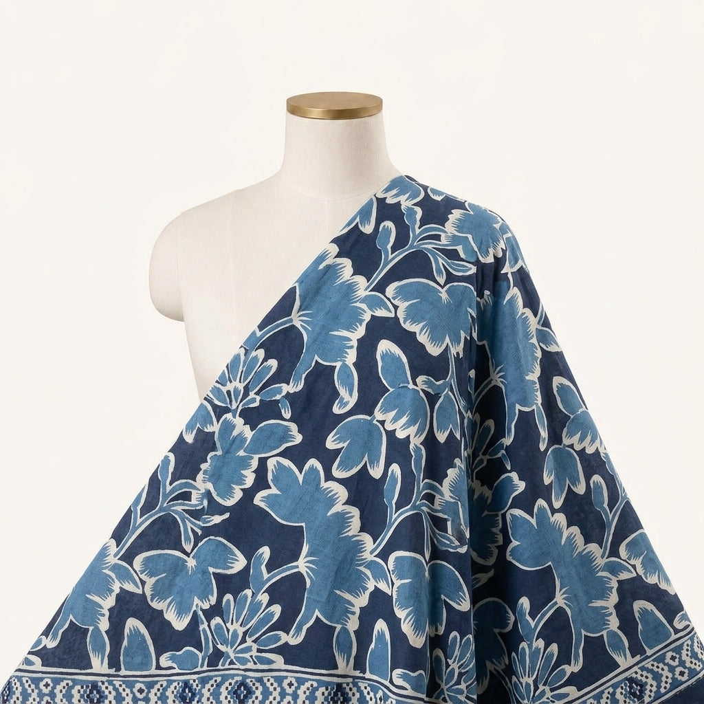 Floral Cotton Fabric - EC14765 - saree_drape