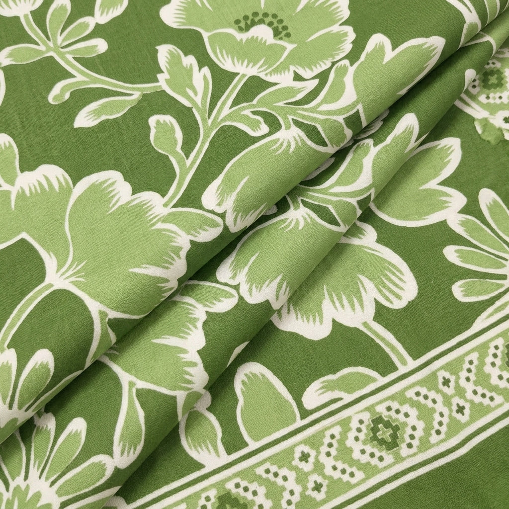 Floral Cotton Fabric - EC14767 - folds