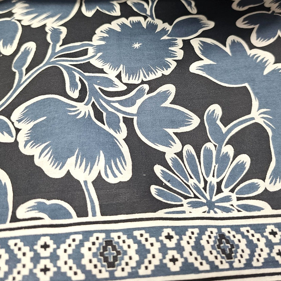 Floral Cotton Fabric - EC14768 - Flat fabric