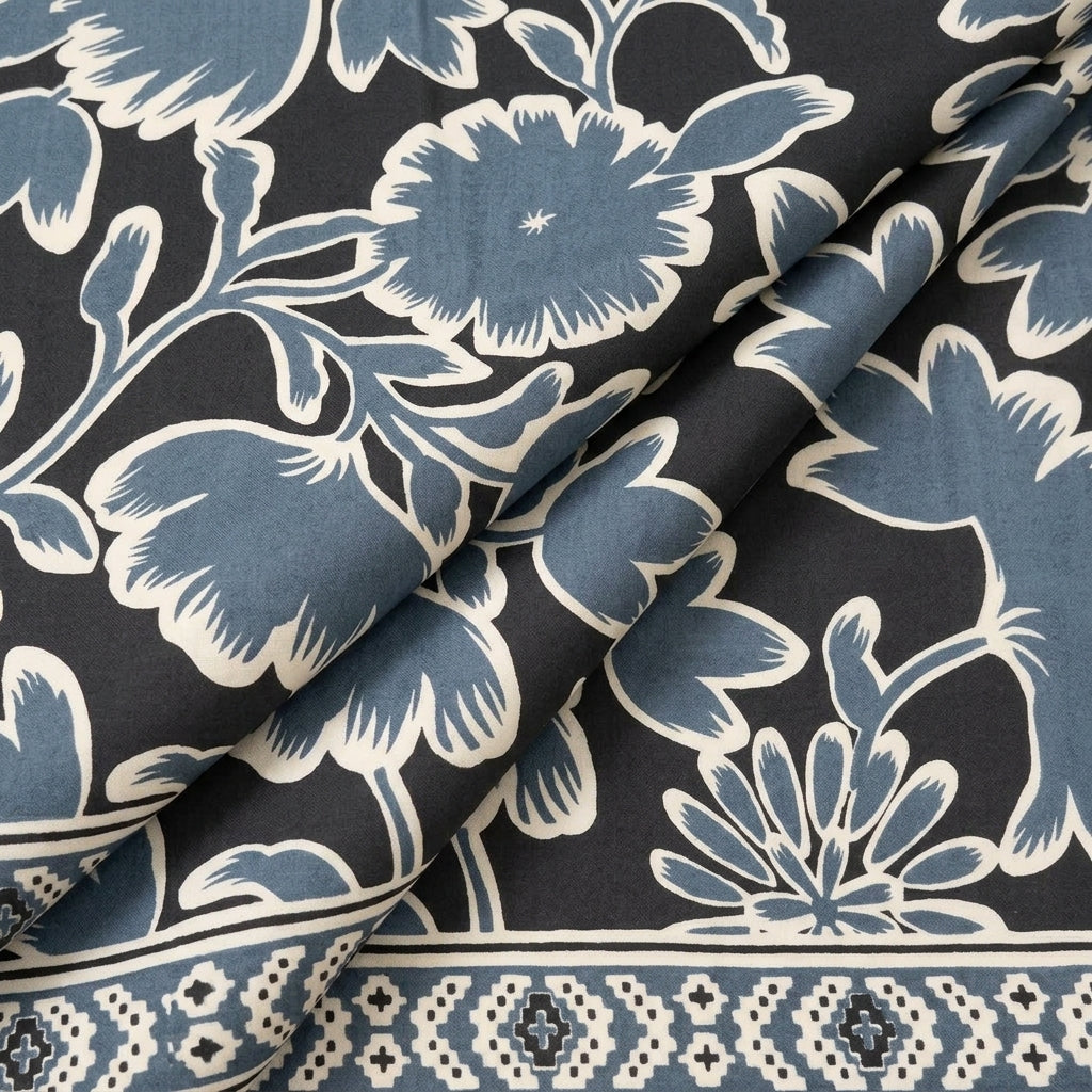 Floral Cotton Fabric - EC14768 - folds