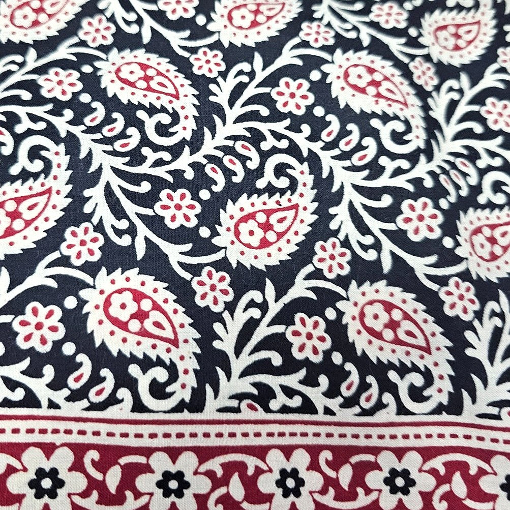 Paisley Cotton Fabric - EC14785 - Flat fabric