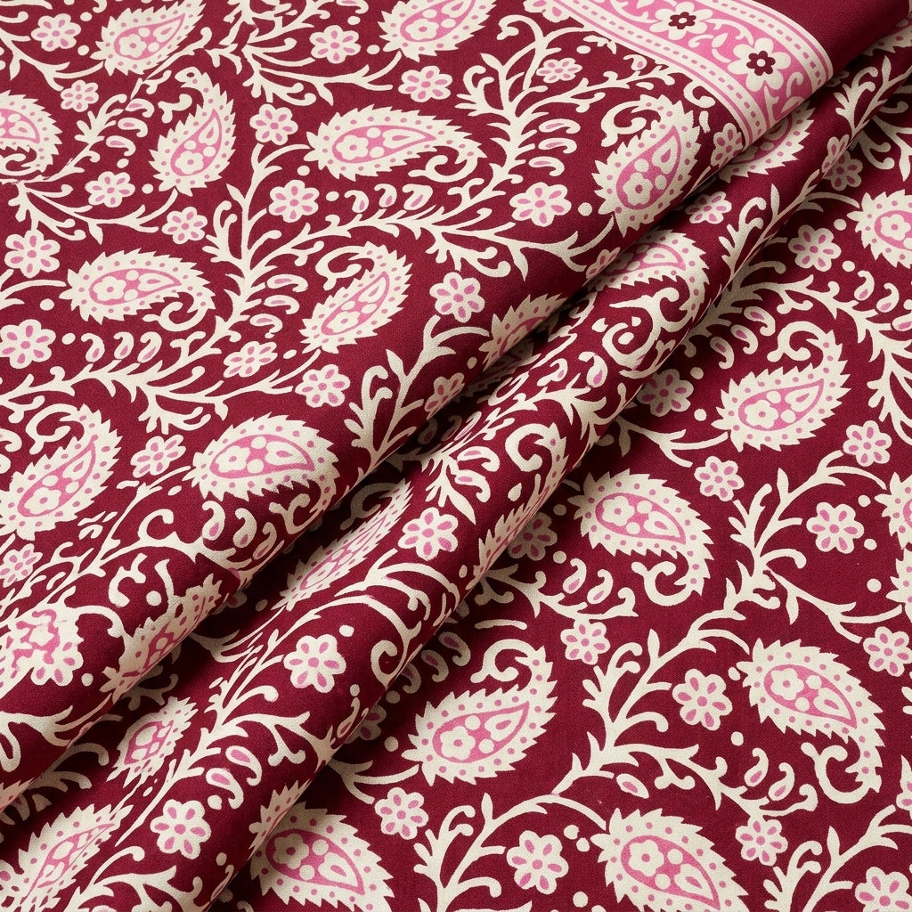 Paisley Cotton Fabric - EC14787 - folds